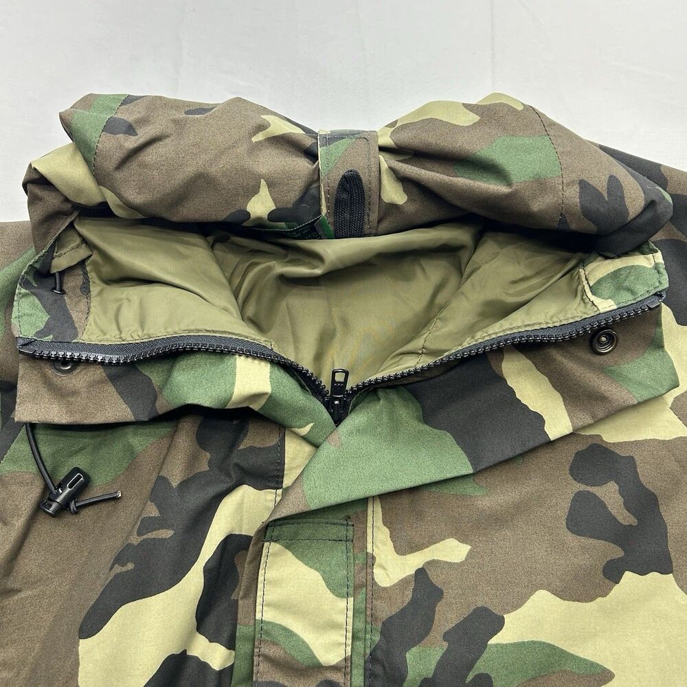 Log House Designs Gore-Tex Jacket Men's Large Long Green Camo Hunting Military - Picture 8 of 16